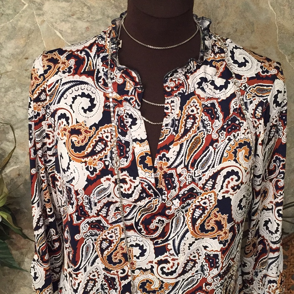 Per seption concepts 🌹 Paisley Shirt top tunic
